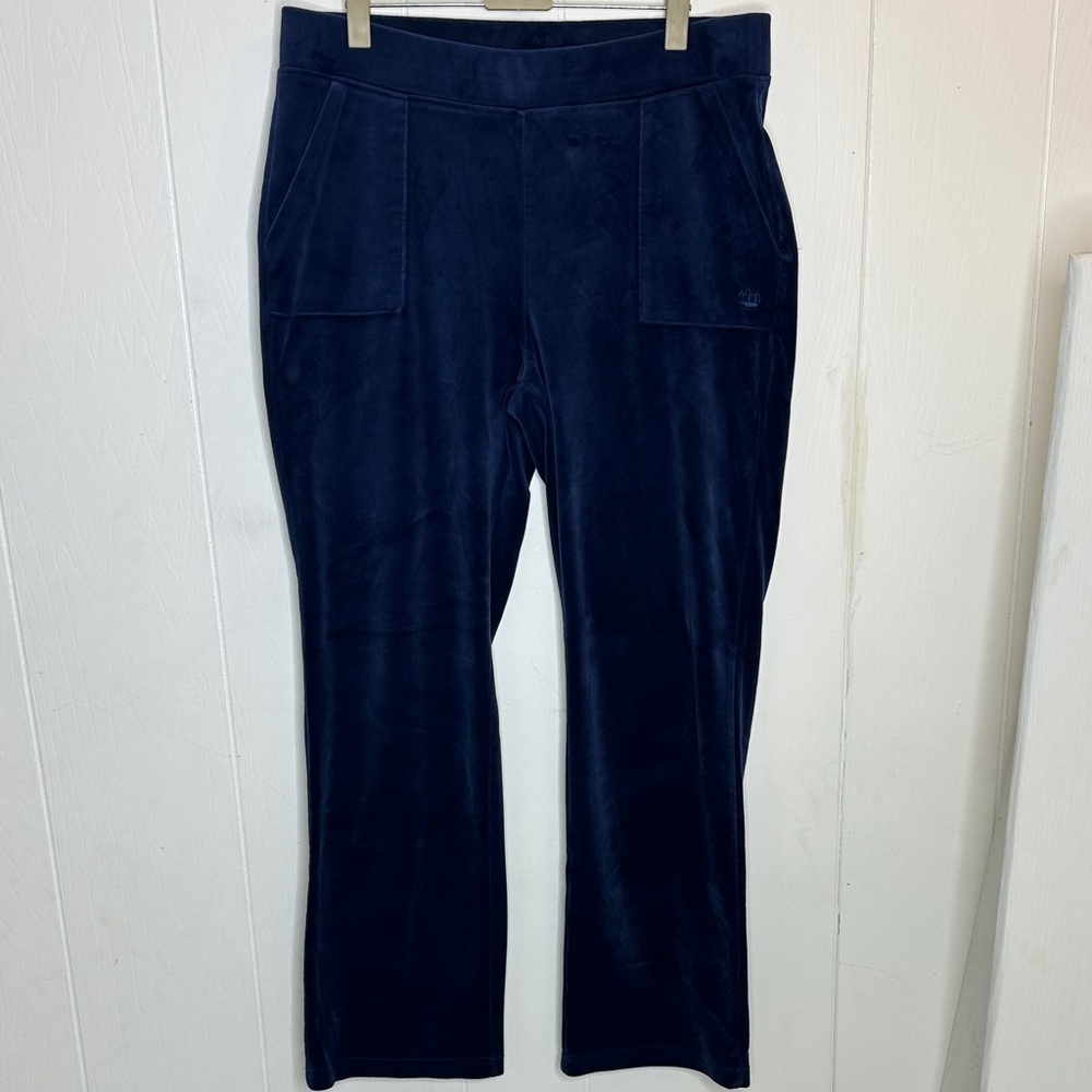 Juicy Couture Royal Blue Velour Wide Leg Pants - Picture 2 of 10
